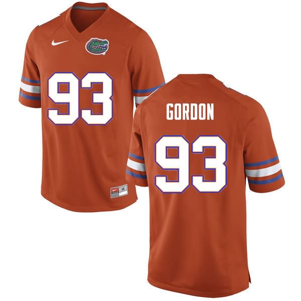 NCAA Florida Gators Moses Gordon Men's #93 Nike Orange Stitched Authentic College Football Jersey CXB4764PP